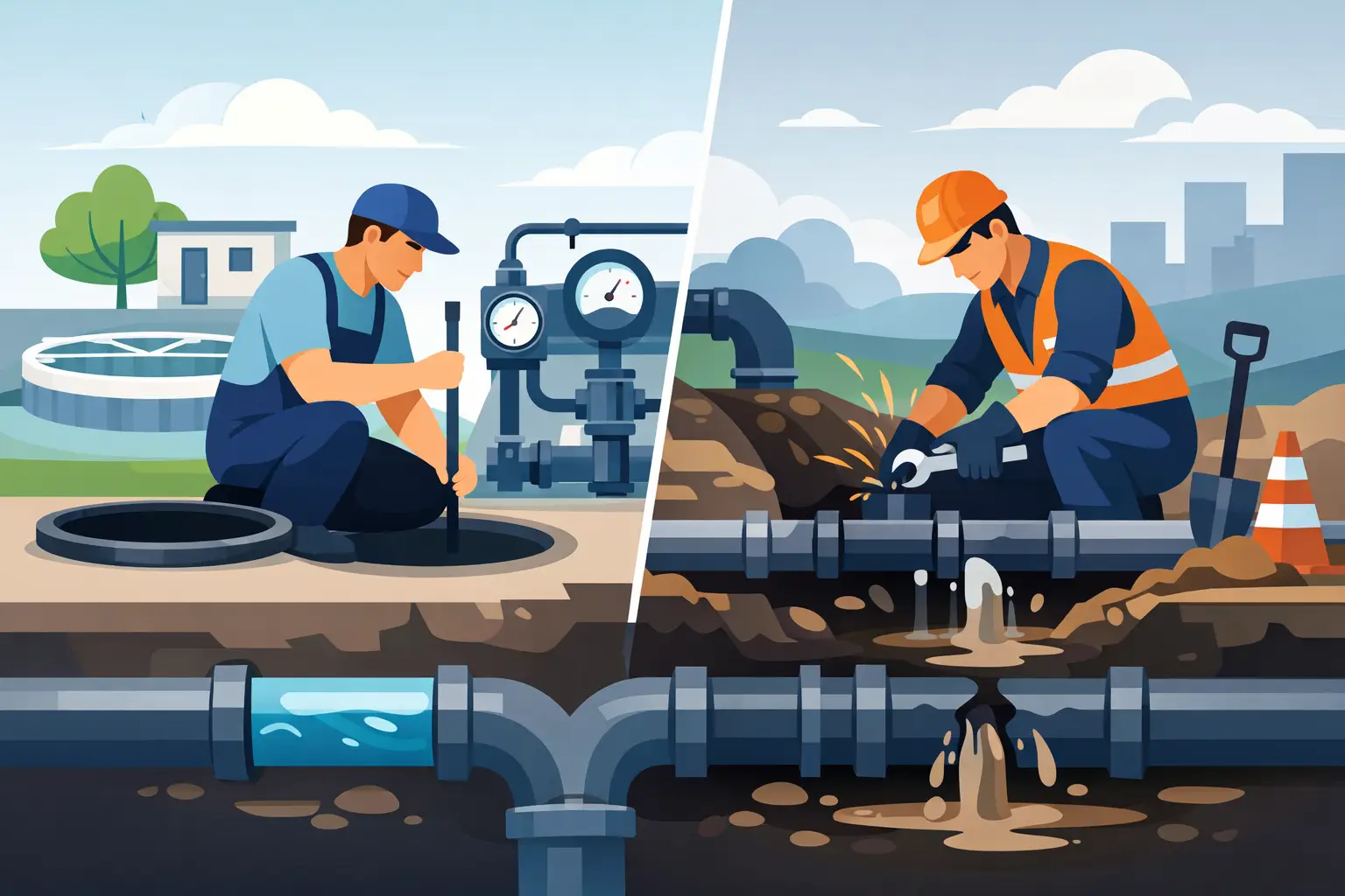 Wartung oder Reparatur der Abwasseranlage?