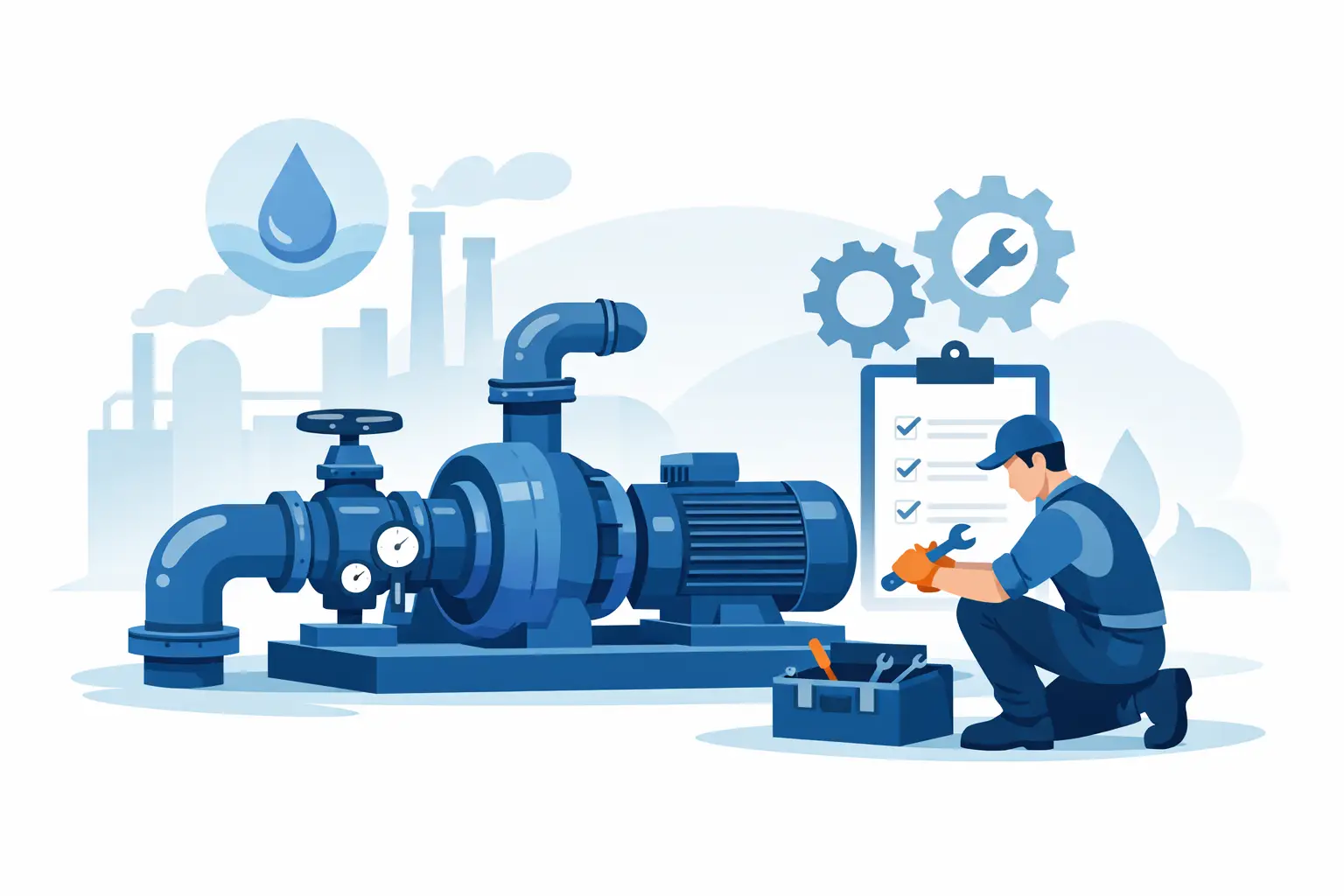 Gewerbliche Pumpentechnik und Wartungspflichten